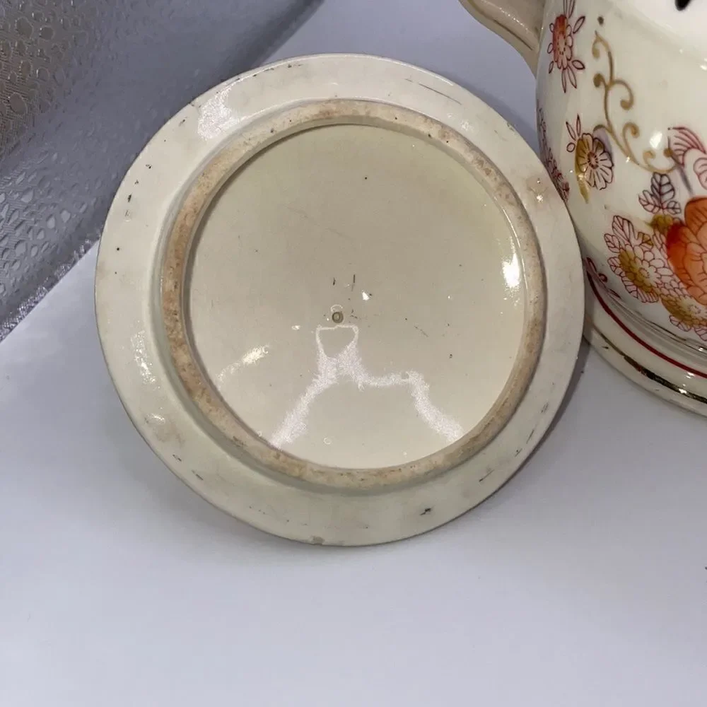 Vintage Japanese 1920’s Hand Floral Designed Porcelain Sugar Bowl